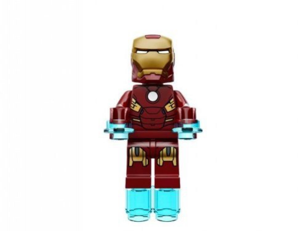 LEGO Super Heroes Iron Man Mark 7 Minifigure - Collectible Building Toy for Marvel Fans, Superhero Action Play & Display