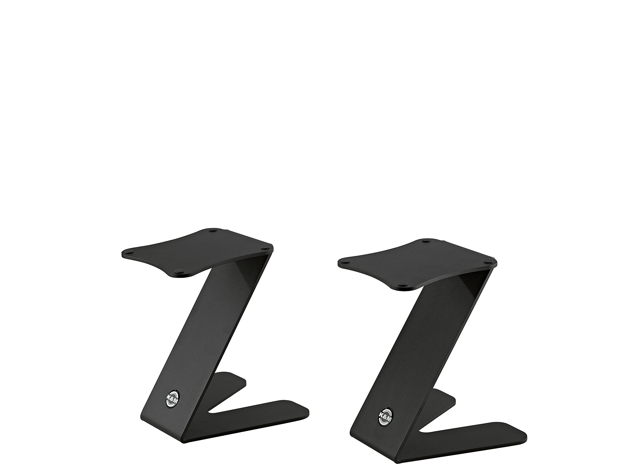 K&M Table Monitor Z Speaker Stand (26773) - Adjustable Studio Monitor Stand for Home & Professional Audio Setup - Perfect for DJs, Music Producers & Recording Studios