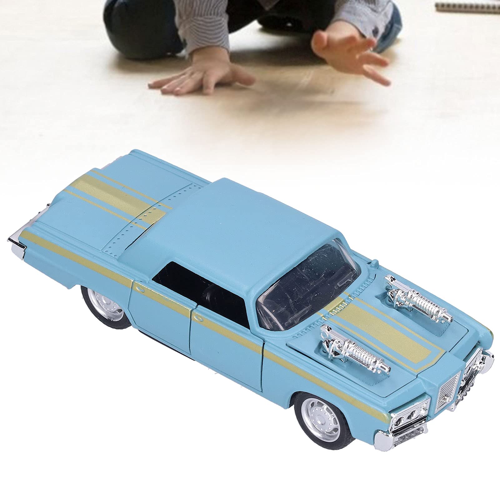 LZKW Pull-Back Toy Cars for Kids - 2 Pack Mini Alloy Vehicles for Boys & Girls - Durable Indoor & Outdoor Play - Perfect for Home, Kindergarten, Birthday Gifts (Blue & Gray) - Great for Racing Games, Pretend Play & Early Learning Activities