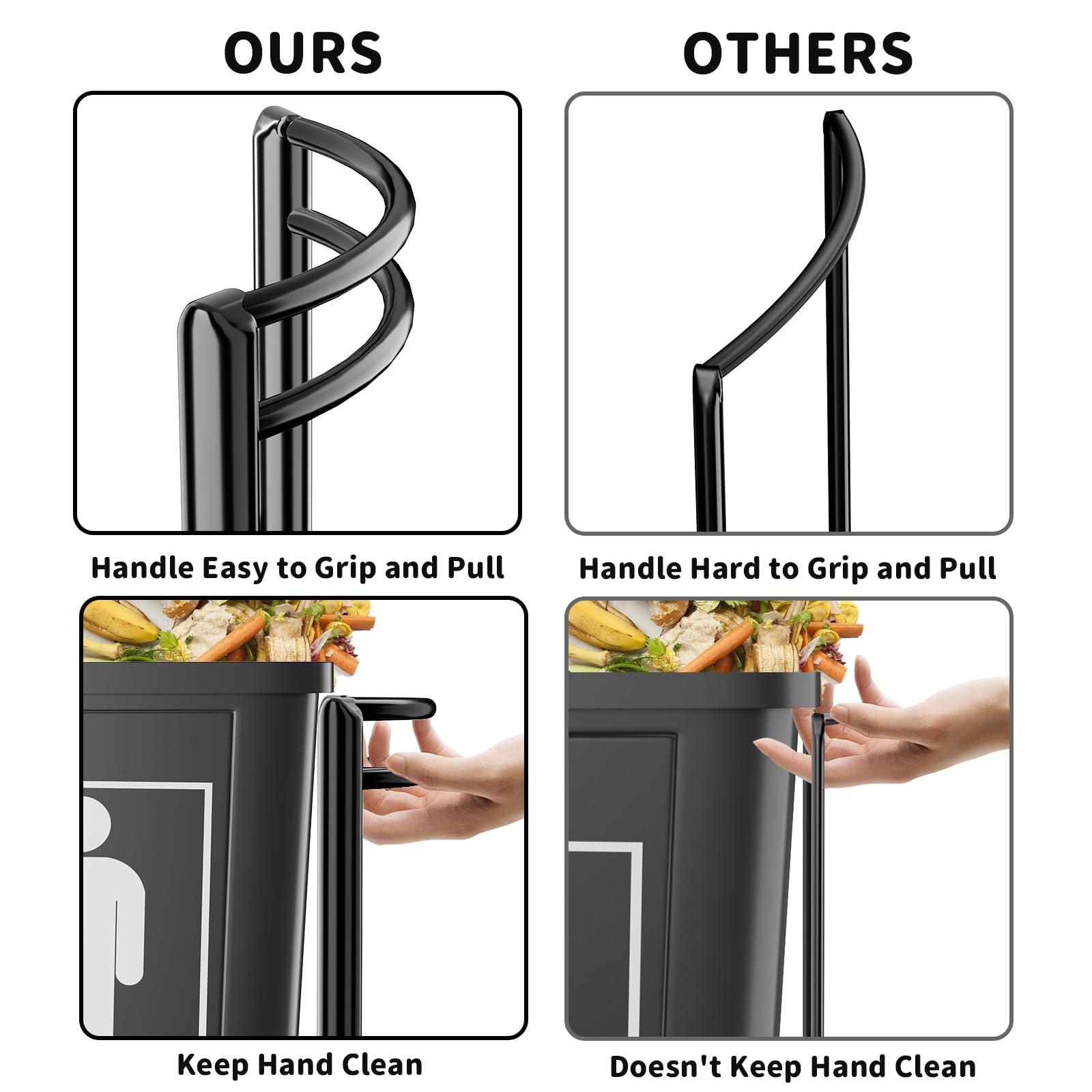 Heavy Duty Pull Out Trash Can Under Cabinet 7-13 Gallon (50QT) - 13