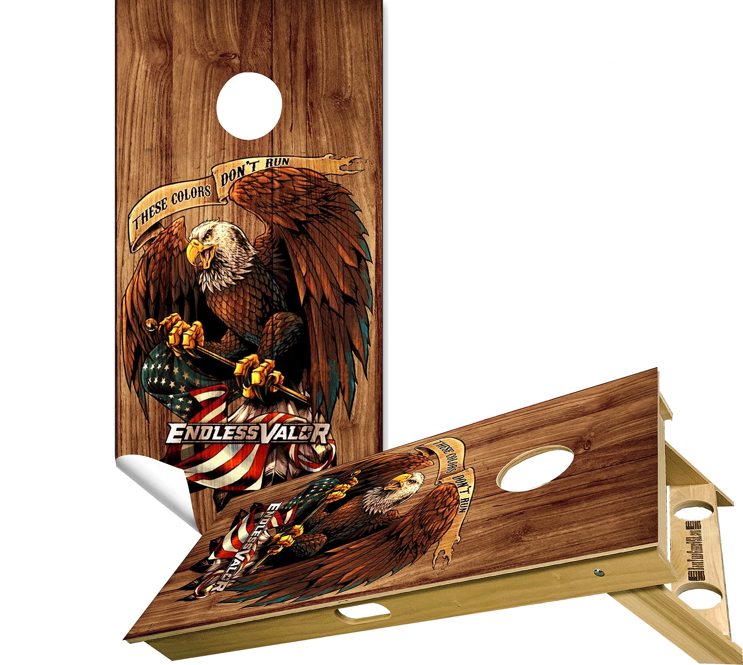 Premium Cornhole Board Wraps & Decals Set of 2 - Customizable Cornhole Skins & Board Covers for Outdoor Games, Tailgating, Backyard Parties & Cornhole Tournaments