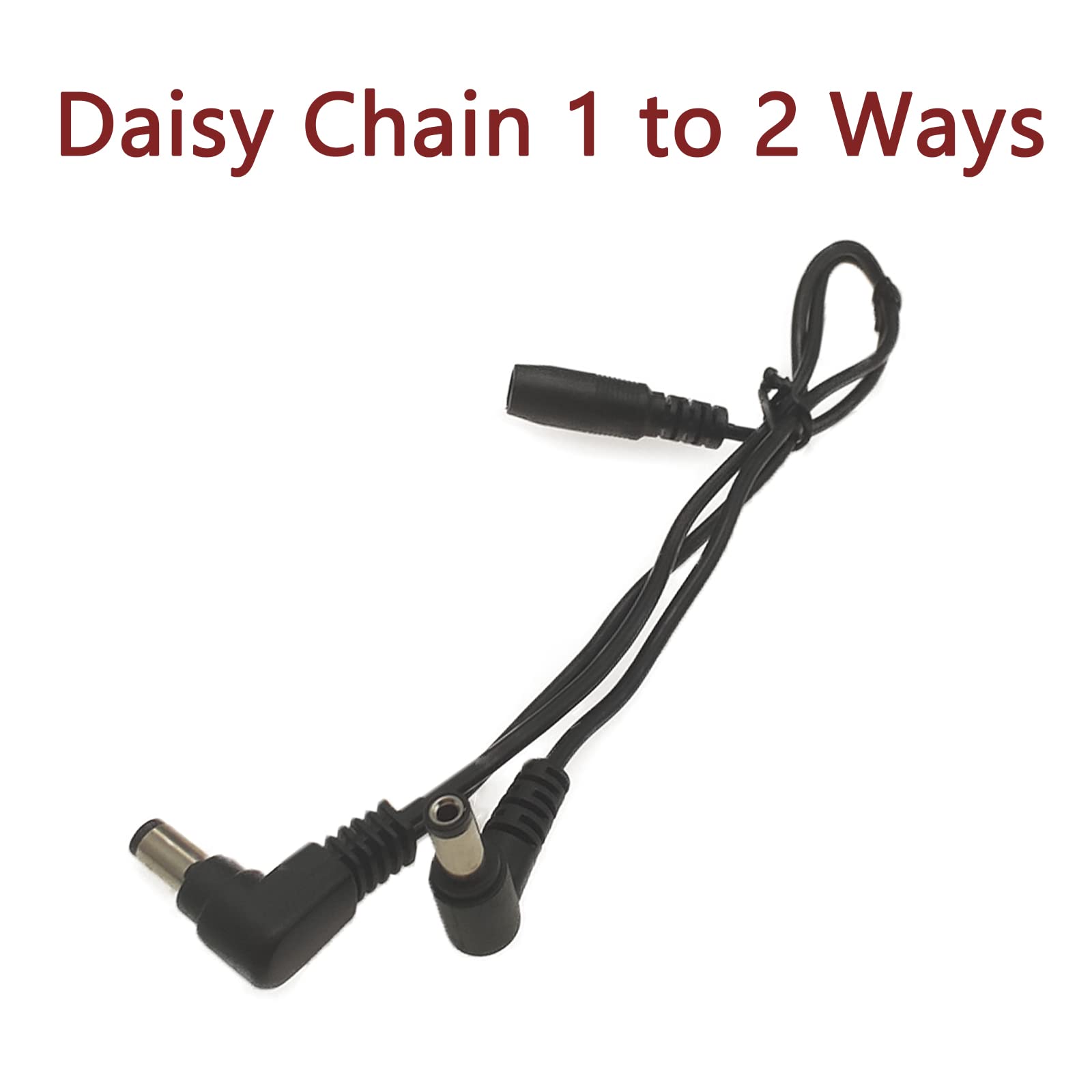 9V Guitar Pedal Power Supply Cable - 1 to 2 Way Daisy Chain Cord for Guitar Pedal Board Effects - DC Power Adapter Plug for Guitar Pedals | Perfect for Live Performances & Studio Recording