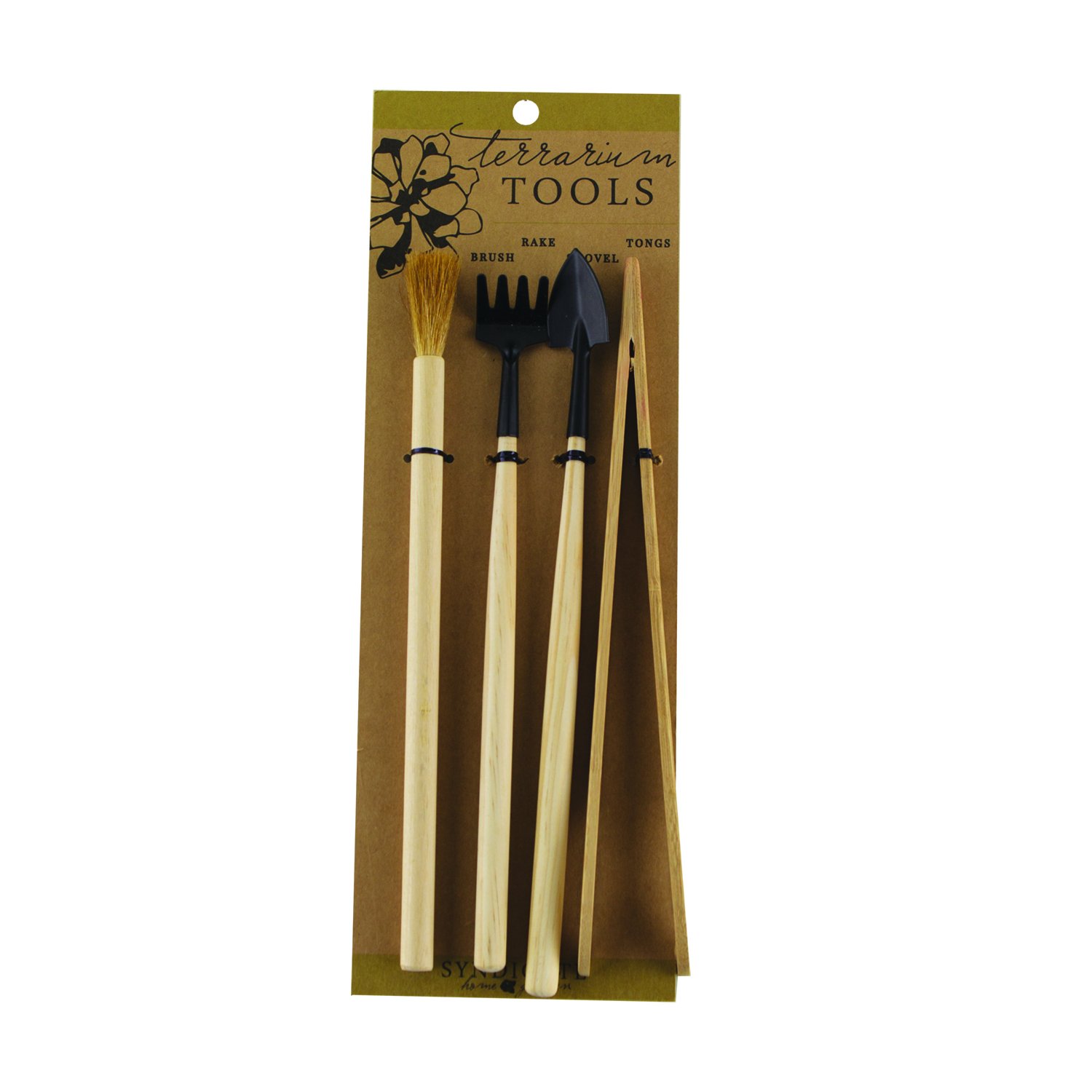 Syndicate Sales 4-Piece Terrarium Tool Kit - Perfect for DIY Plant Care, Succulent Arranging & Indoor Gardening