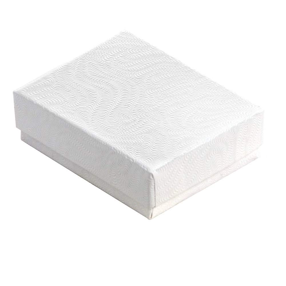 25 Pack 2.6x1.5x1 Inch White Jewelry Boxes for Rings & Earrings Storage
