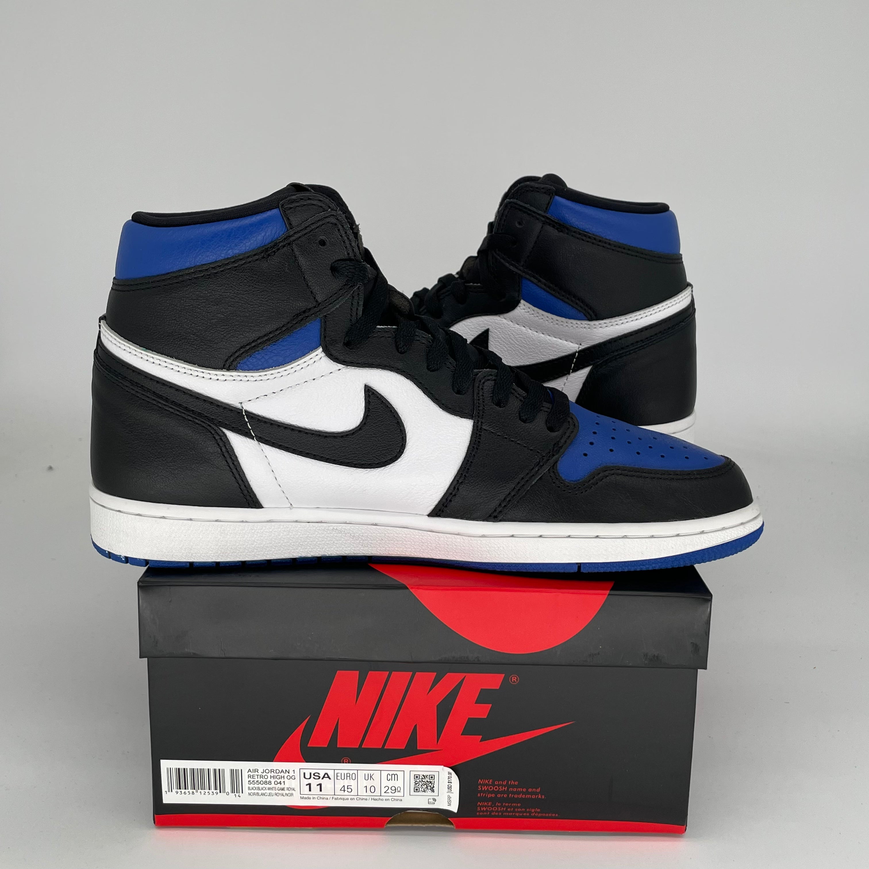 AIR JORDAN 1 ROYAL TOE Men's Basketball Shoes - Size 11 (555088-041) | Authentic Retro Sneakers for Streetwear & Sports Performance
