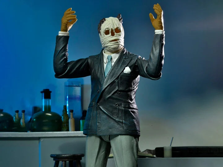 Universal Monsters Ultimate Invisible Man Action Figure - Collectible Toy for Horror Fans, Halloween Decor & Movie Memorabilia Display