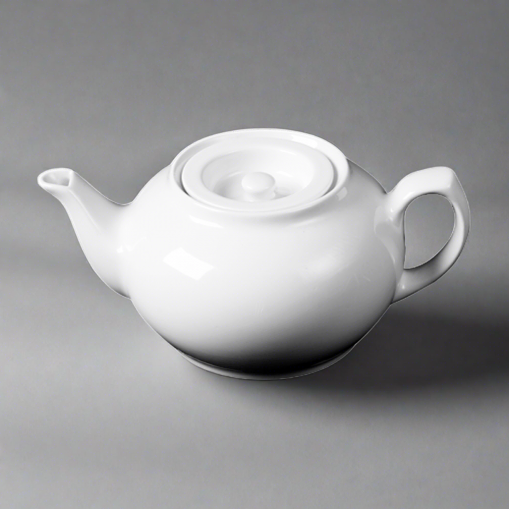 Cameo 210 15PL Imperial White 14 Oz Ceramic Tea Pot - Elegant Porcelain Teapot for Afternoon Tea, Home Decor, and Gift Giving (24/Case)