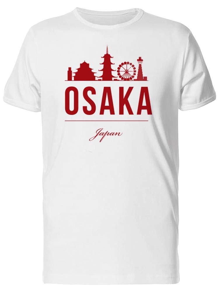 Osaka Japan Red Skyline Graphic T-Shirt for Men | Cool Anime & Streetwear Style | Perfect for Casual Wear, Travel & Gifting