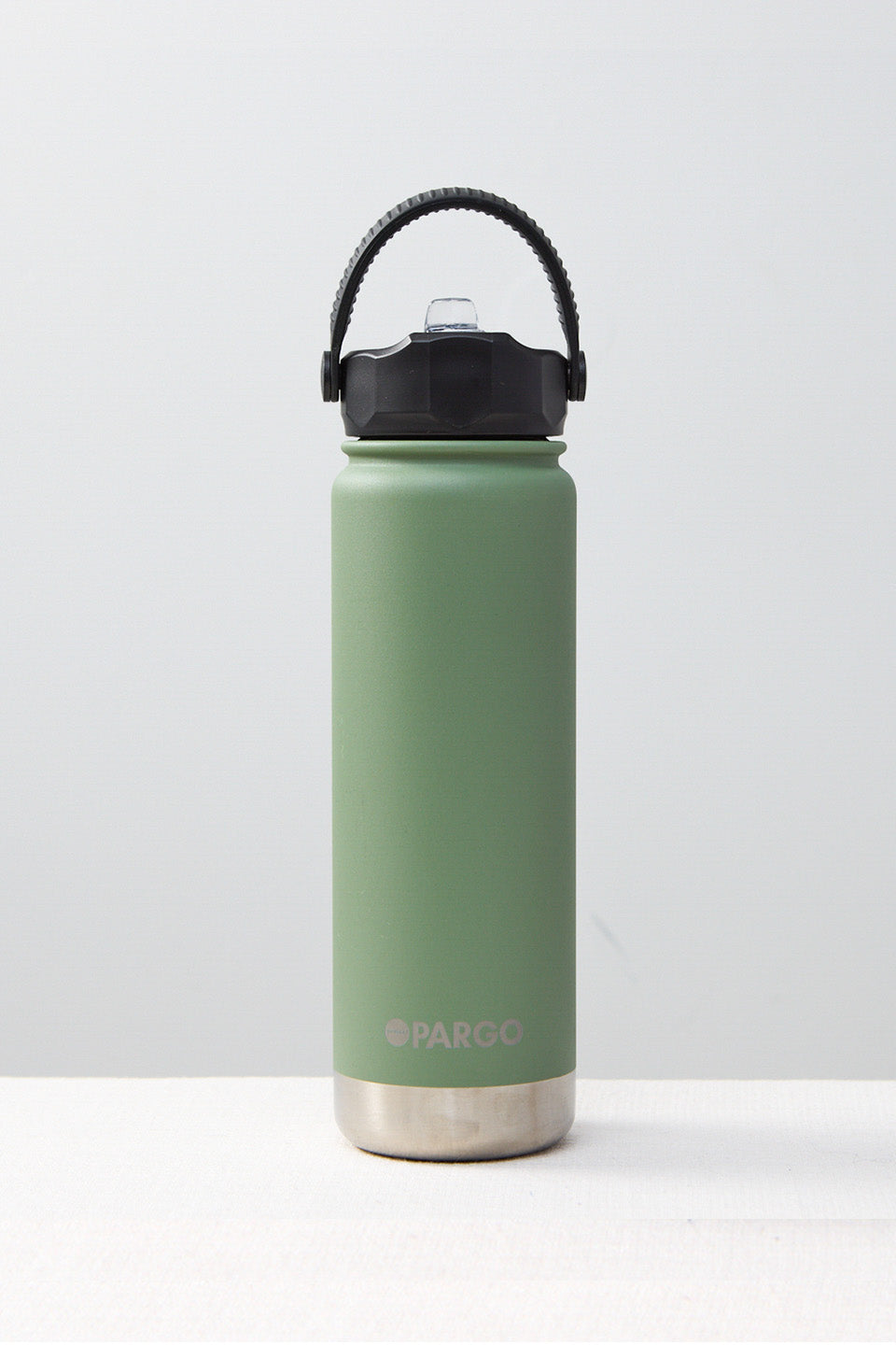 Eco-Friendly Insulated 750ml Eucalyptus Green Water Bottle with Straw Lid - Perfect for Gym, Hiking & Outdoor Activities