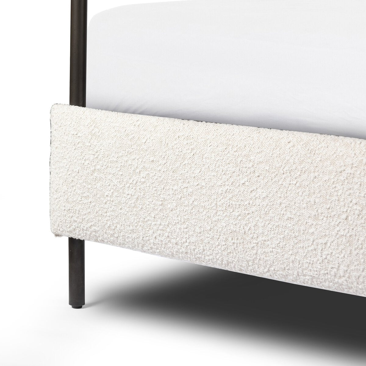 Anders Canopy Bed Frame - Natural Knoll Finish - Queen Size - Perfect for Bedroom Decor & Romantic Retreat