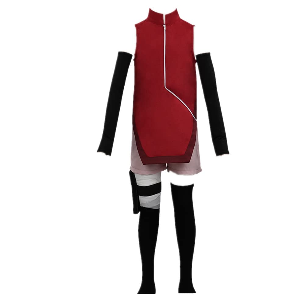 Authentic Sarada Uchiha Cosplay Costume Set - Anime Naruto Cheongsam & Shorts Outfit for Halloween, Comic Con, and Cosplay Events | Perfect for Anime Fans and Convention Goers