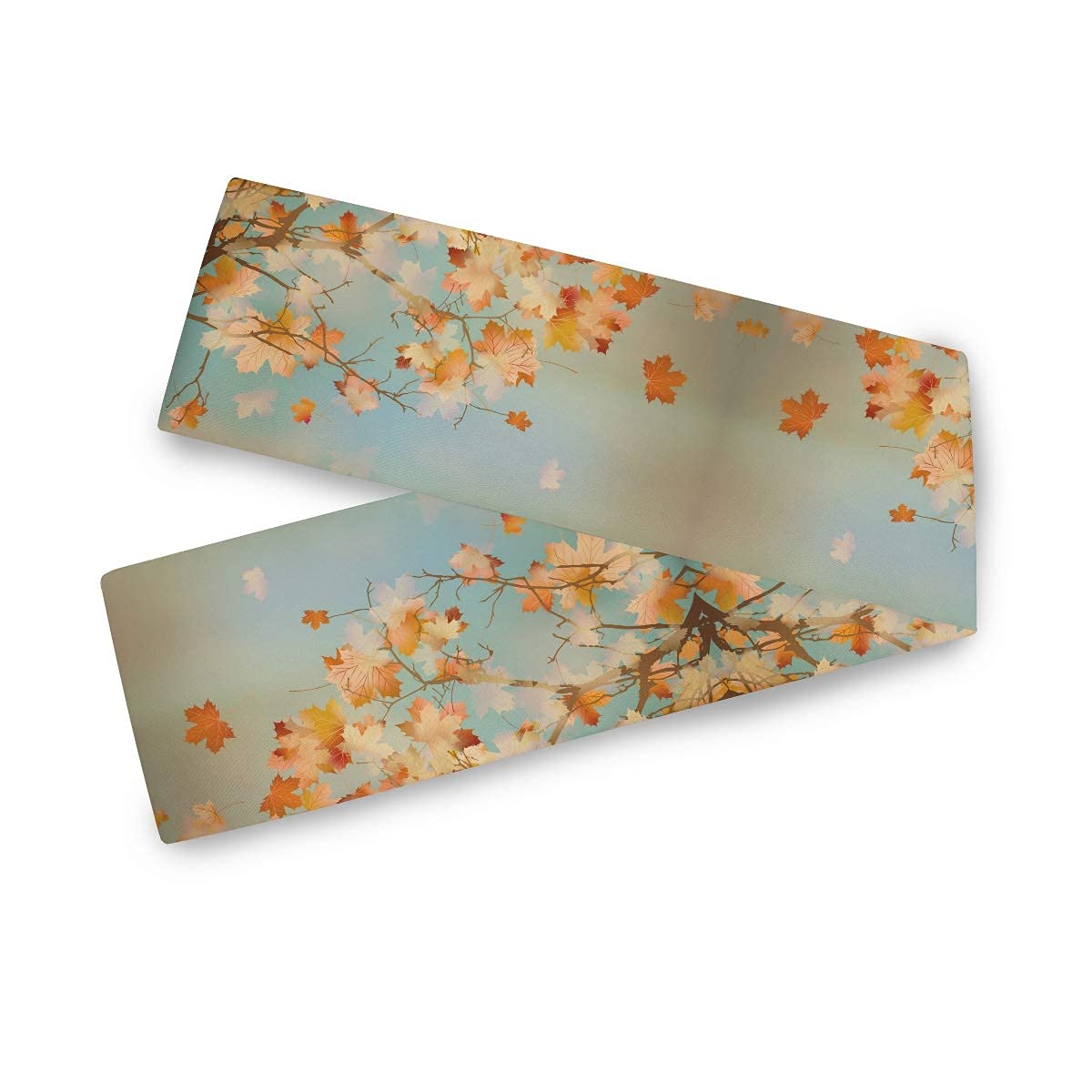 Bardic 13x90 Inch Autumn Maple Leaf Table Runner - Elegant Dining Table Decor for Kitchen, Coffee Table, Wedding & Holiday Festivities - Perfect for Fall Decorations and Seasonal Celebrations