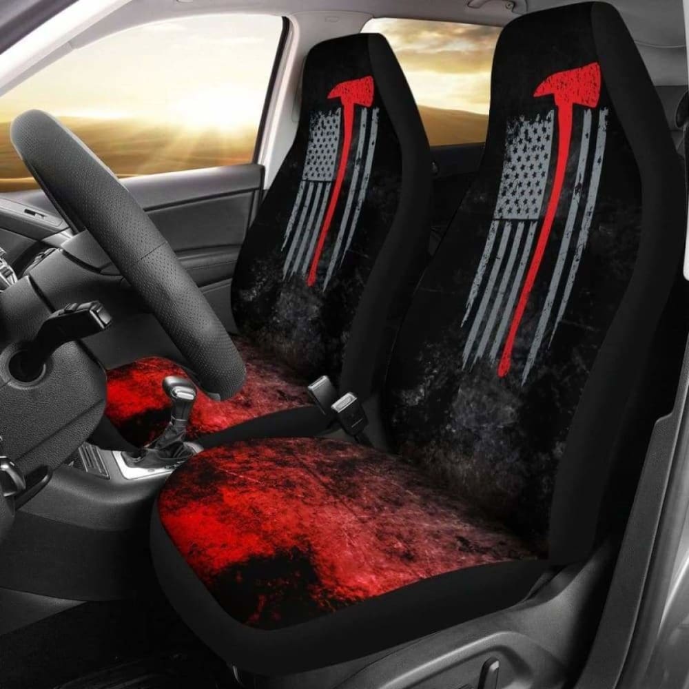 American Firefighter Car Seat Covers - Durable & Stylish Firefighter-Themed Seat Protection (Model 101211) | Perfect for First Responders, Fire Trucks & Patriotic Vehicle Accessories