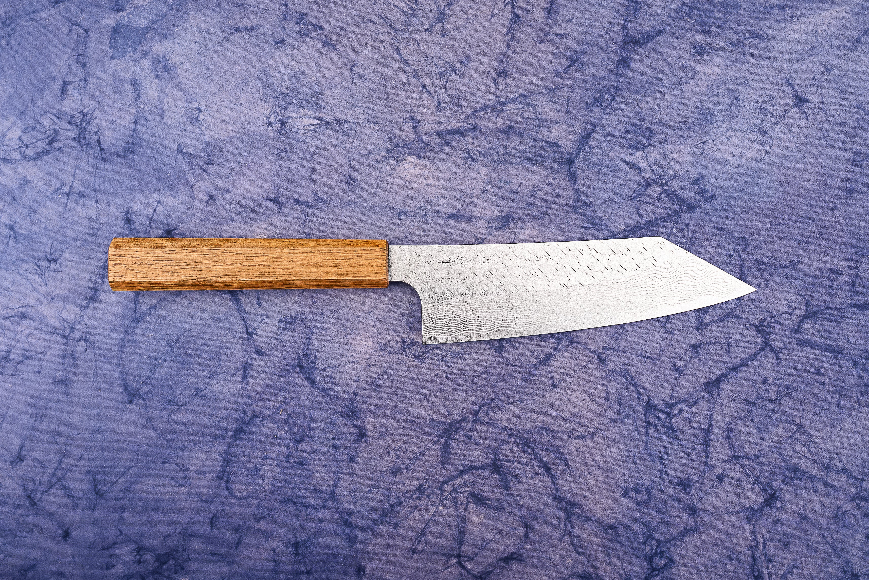 Nigara SPG STRIX Tsuchime Damascus Bunka Knife 165mm - Premium Japanese Kitchen Knife for Slicing, Dicing & Precision Cooking