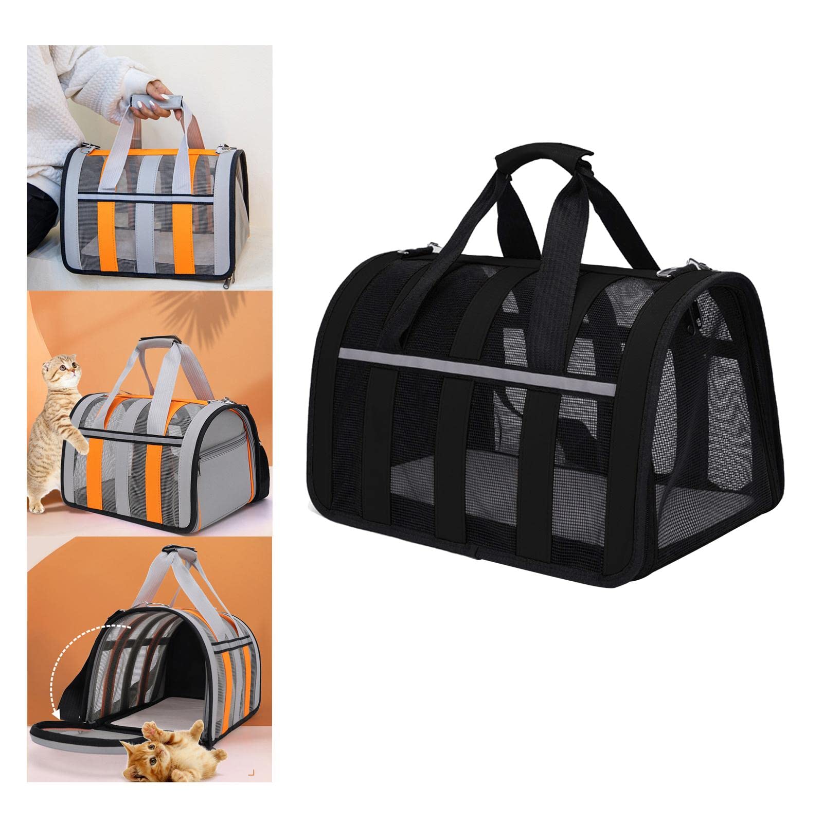 Enakshi Portable Dog Sling Carrier for Travel & Sightseeing - Lightweight, Durable Black Pet Bag for Small Dogs - Perfect for Hiking, Shopping, and Outdoor Adventures
