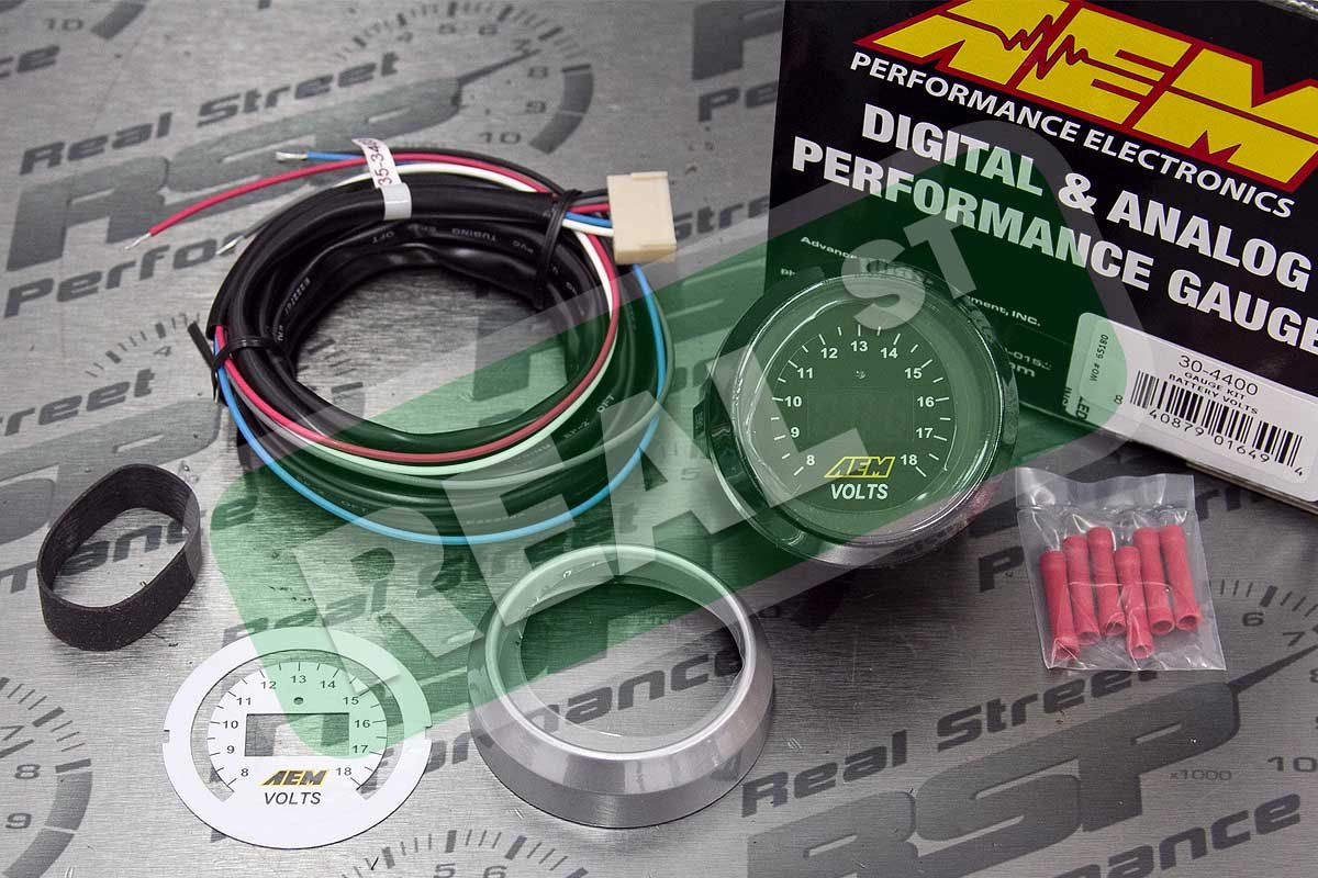 AEM Electronics 30-4400 Digital Voltage Gauge 8-18V - Accurate Battery Monitoring for Cars, Trucks & Motorcycles - Perfect for Performance Tuning & Electrical System Diagnostics