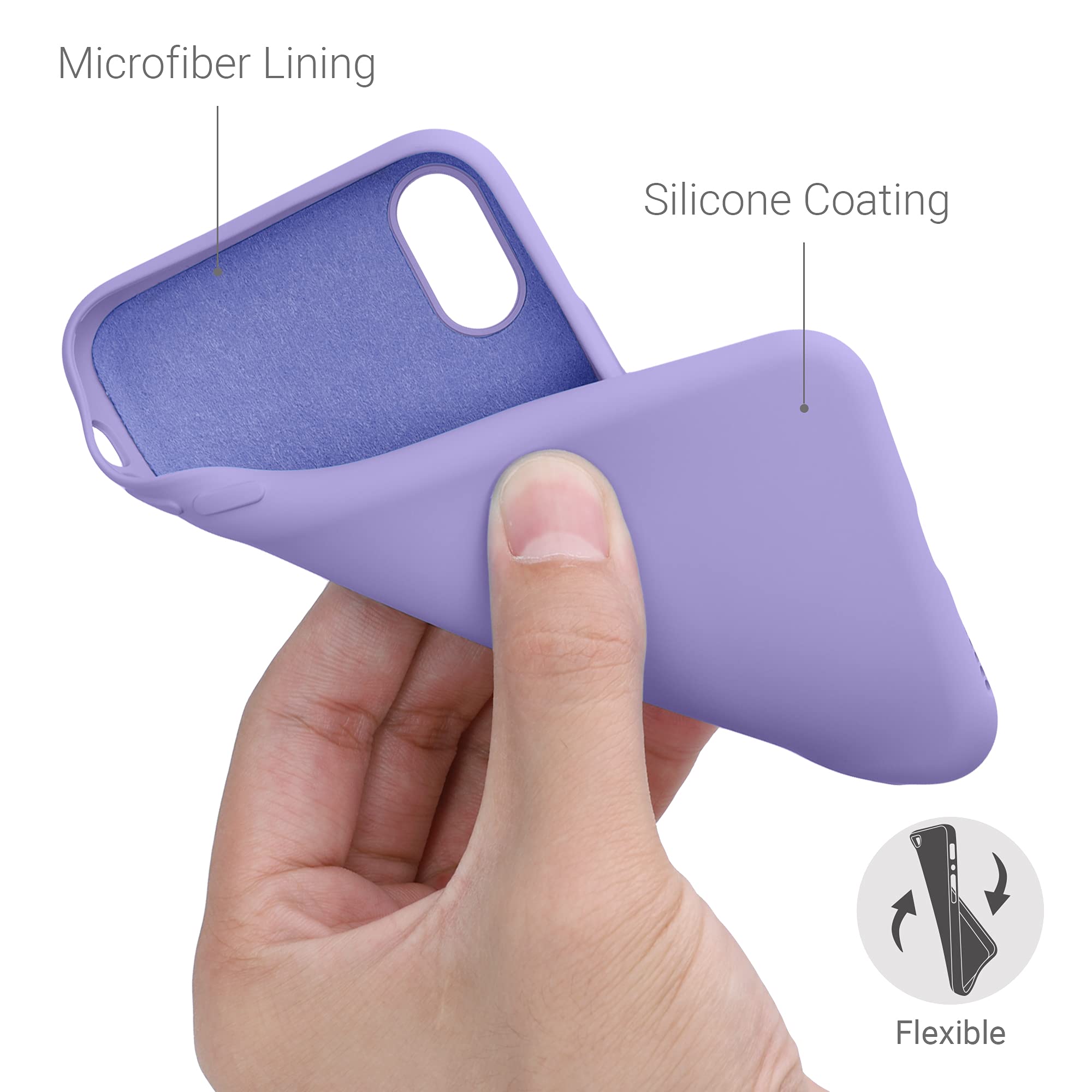 Slim Protective TPU Silicone Phone Case Compatible with Apple iPhone X - Shockproof Cover in Violet Purple | Perfect for Everyday Use, Travel & Outdoor Activities