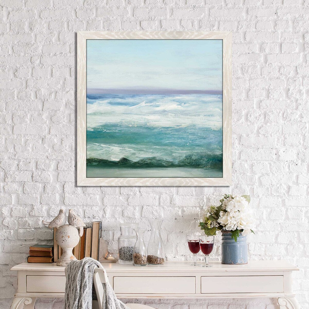 Azure Ocean I by Julia Purinton - Blue Abstract Art Print on Acrylic Panel - Perfect for Modern Home & Office Wall Decor