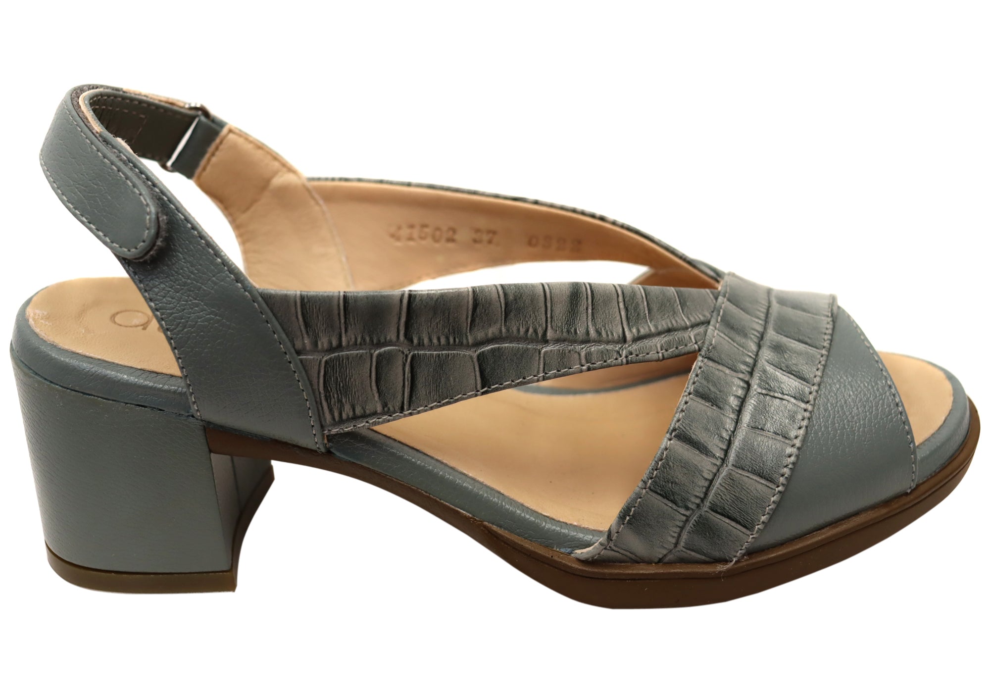 Opananken Raquel Women's Comfortable Leather Mid Heel Sandals - Stylish & Supportive for Work, Party & Summer Outings