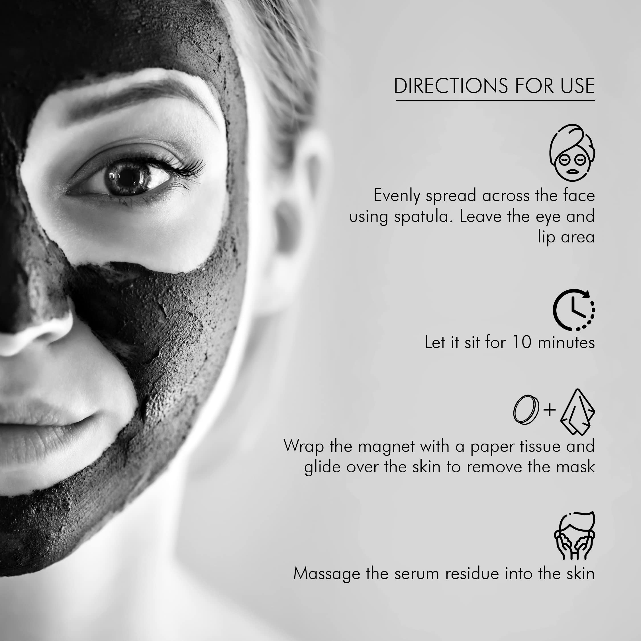 Slova Glow Magnetic Face Mask - Dark Spot Corrector for Hyperpigmentation, Anti-Aging Treatment to Reduce Fine Lines & Wrinkles - Detoxifying Black Charcoal Mask with Magnet (50ml) - Perfect for Nighttime Skincare Routine & Spa Days