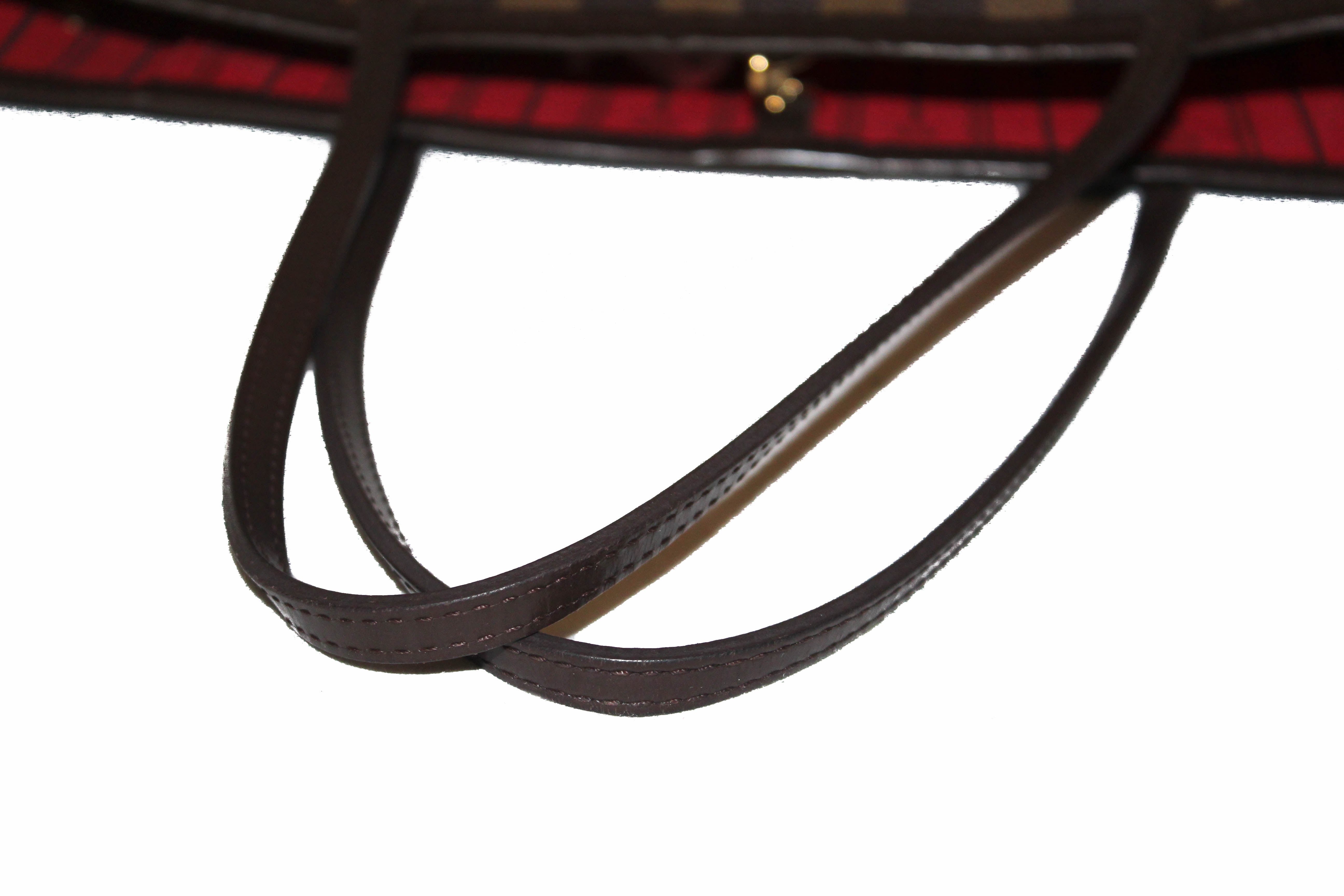 Authentic Louis Vuitton Damier Ebene Neverfull MM Tote Bag - Luxury Designer Shoulder Handbag for Women, Perfect for Work, Travel & Everyday Use