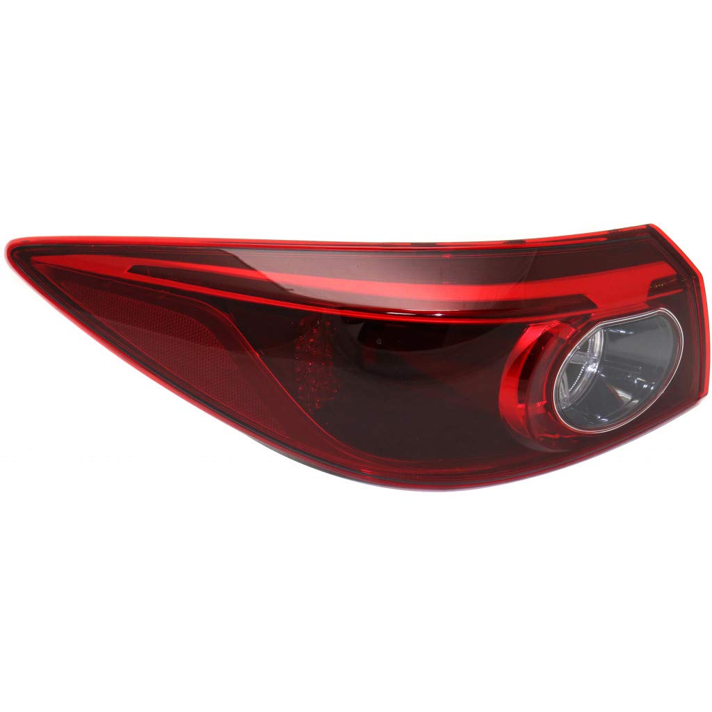 Mazda 3 Sedan 2010-2013 LED Smoke Tail Light Assembly - Driver Side Outer (DOT Certified) | MA2804114 | BHN2-51-160E | Perfect for Replacement & Car Customization