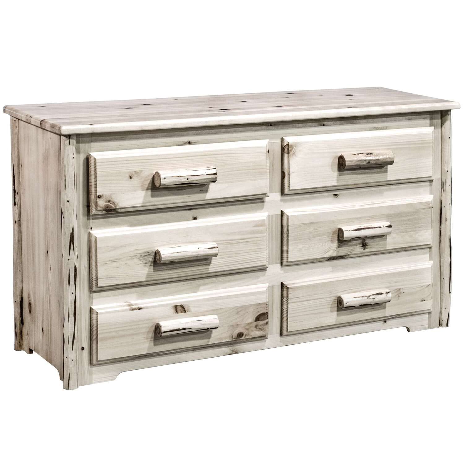 Montana Woodworks Collection 6-Drawer Unfinished Dresser - Solid Wood Bedroom Furniture for DIY Customization | Perfect for Home Storage, Bedroom Organization & Guest Room Decor