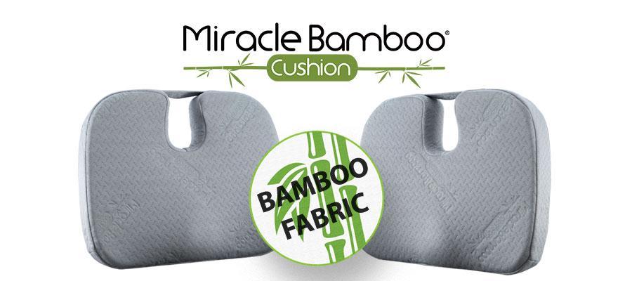 Miracle Bamboo Cushion - Premium Comfort & Support for Back Pain Relief - Perfect for Office Chairs, Car Seats, and Home Sofas