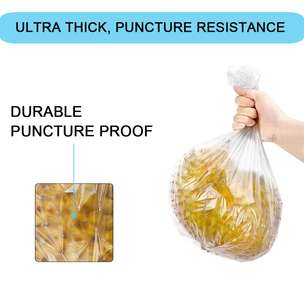 1.2 Gallon Small Trash Bags (150 Count) - 4.5 Liter Clear Wastebasket Liners for Bathroom, Office & Kitchen - Leakproof & Odor Control Garbage Can Liners | Perfect for Small Bins, Diaper Pails & Desk Side Wastebaskets