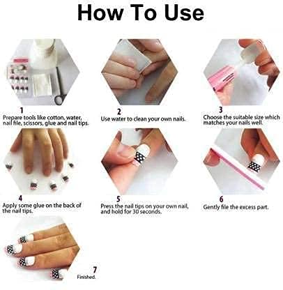 KTABRIZ 100 Pcs Artificial Nails Set for Women & Girls - Glamorous Press-On Nails with Strong Adhesive | Perfect for Parties, Weddings, and Everyday Wear (Pack of 100)