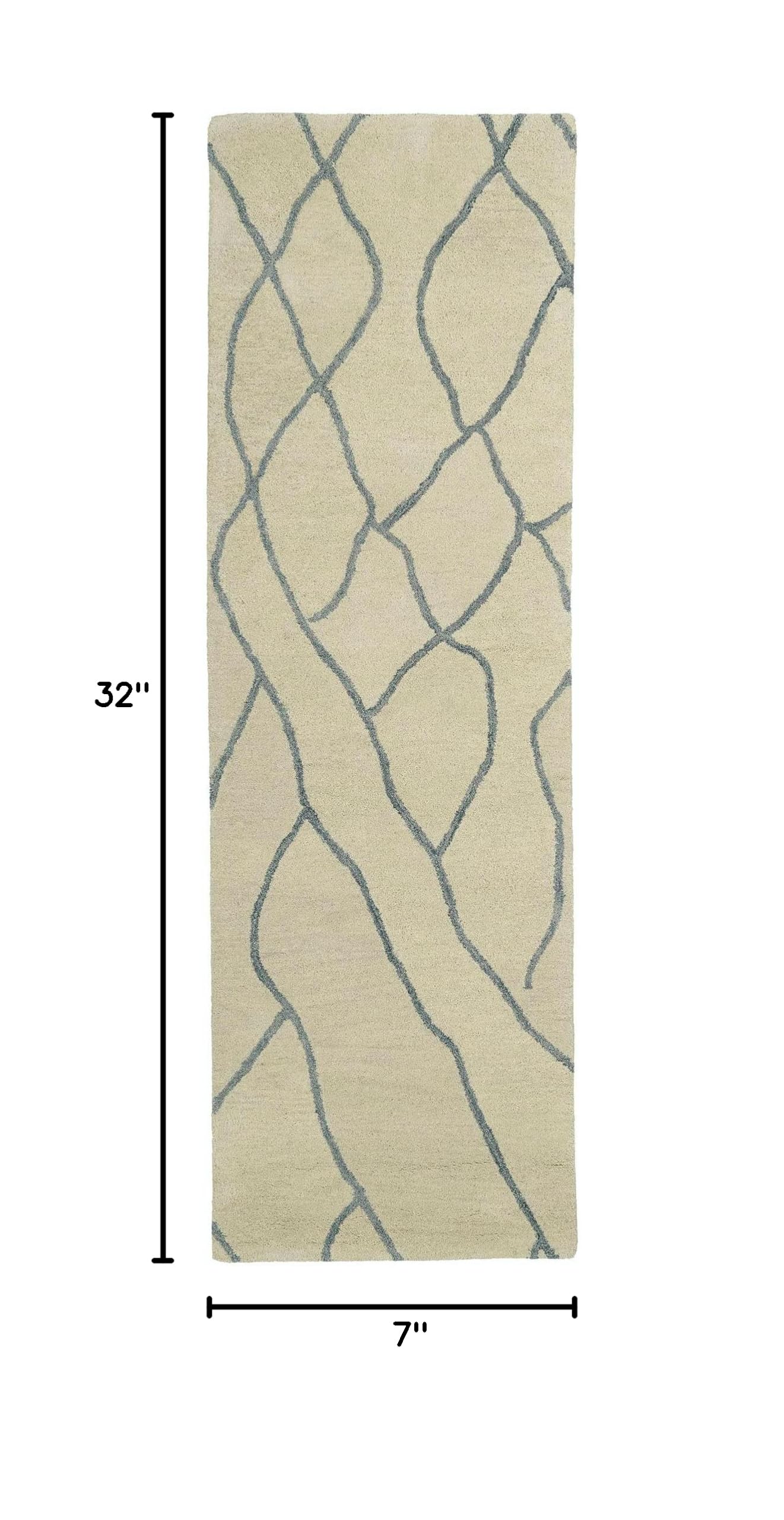 Kaleen Rugs Casablanca Ivory Runner Rug 2'6