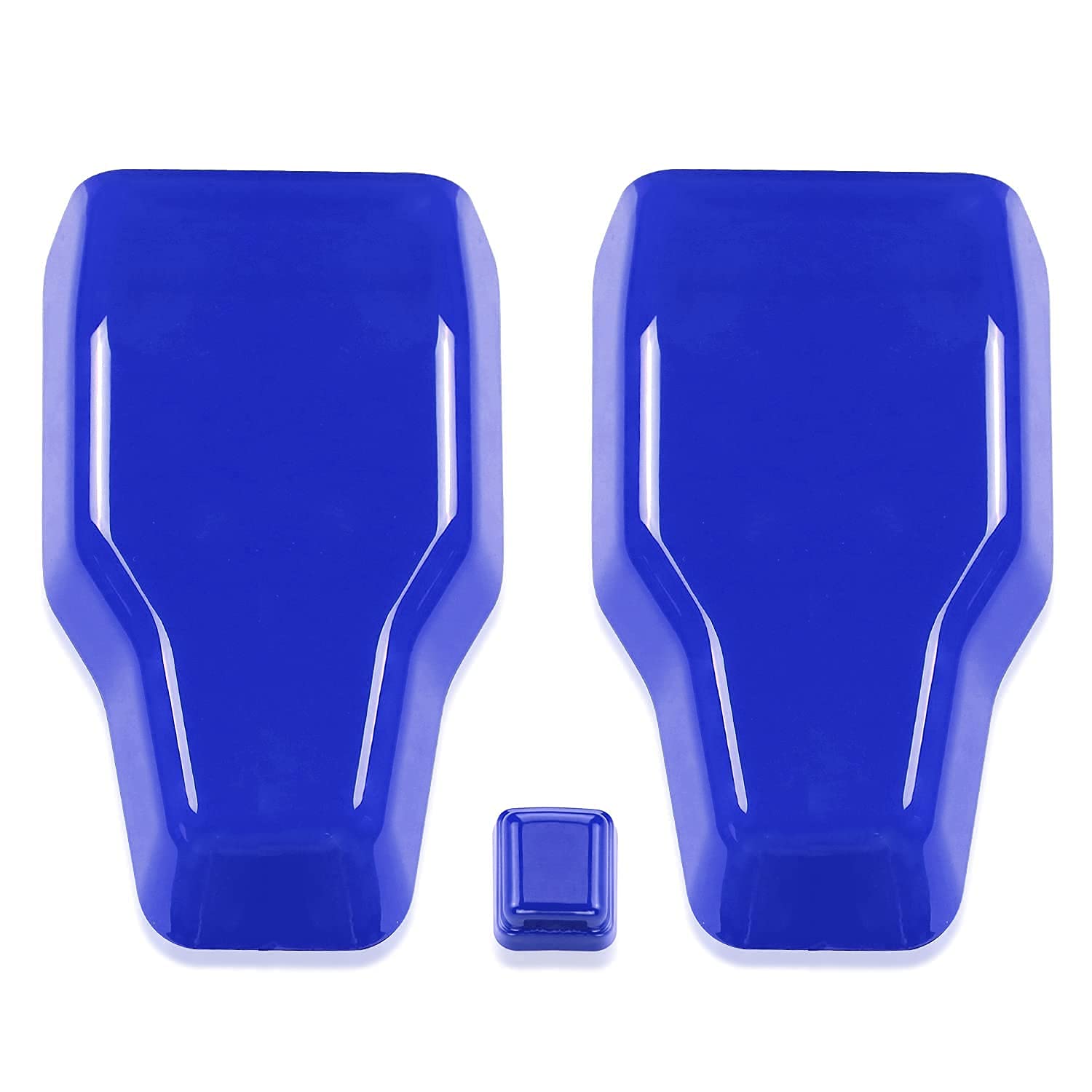 2018-2021 Jeep Wrangler JL ABS Rear Tail Door Window Hinge & Wiper Nozzle Cover Trim - Blue 3Pcs Replacement Accessories for Off-Roading & Car Customization