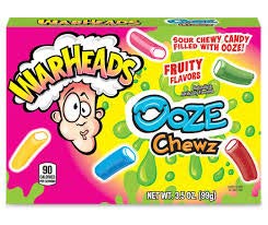 Warheads Sour Ooze Chewz Gummy Candy - 3.5oz Theater Box (12 Count) | Tangy Sour Gummi Treats for Kids, Parties & Movie Nights