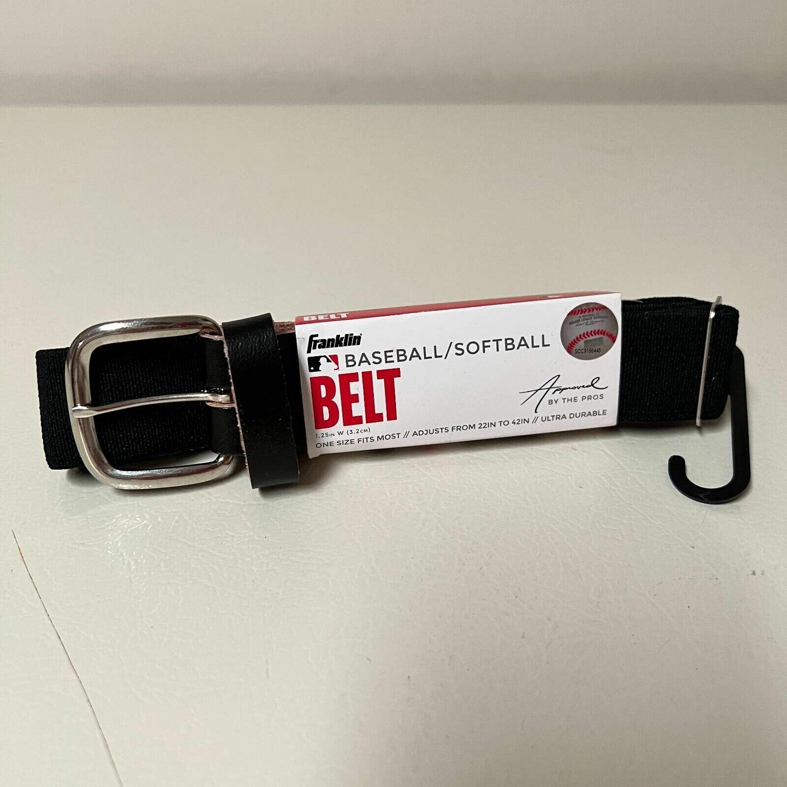 Franklin Sports Adjustable Baseball & Softball Belt - Ultra Durable 22-42 Inches - Perfect for Youth & Adult Players - Game & Practice Accessory