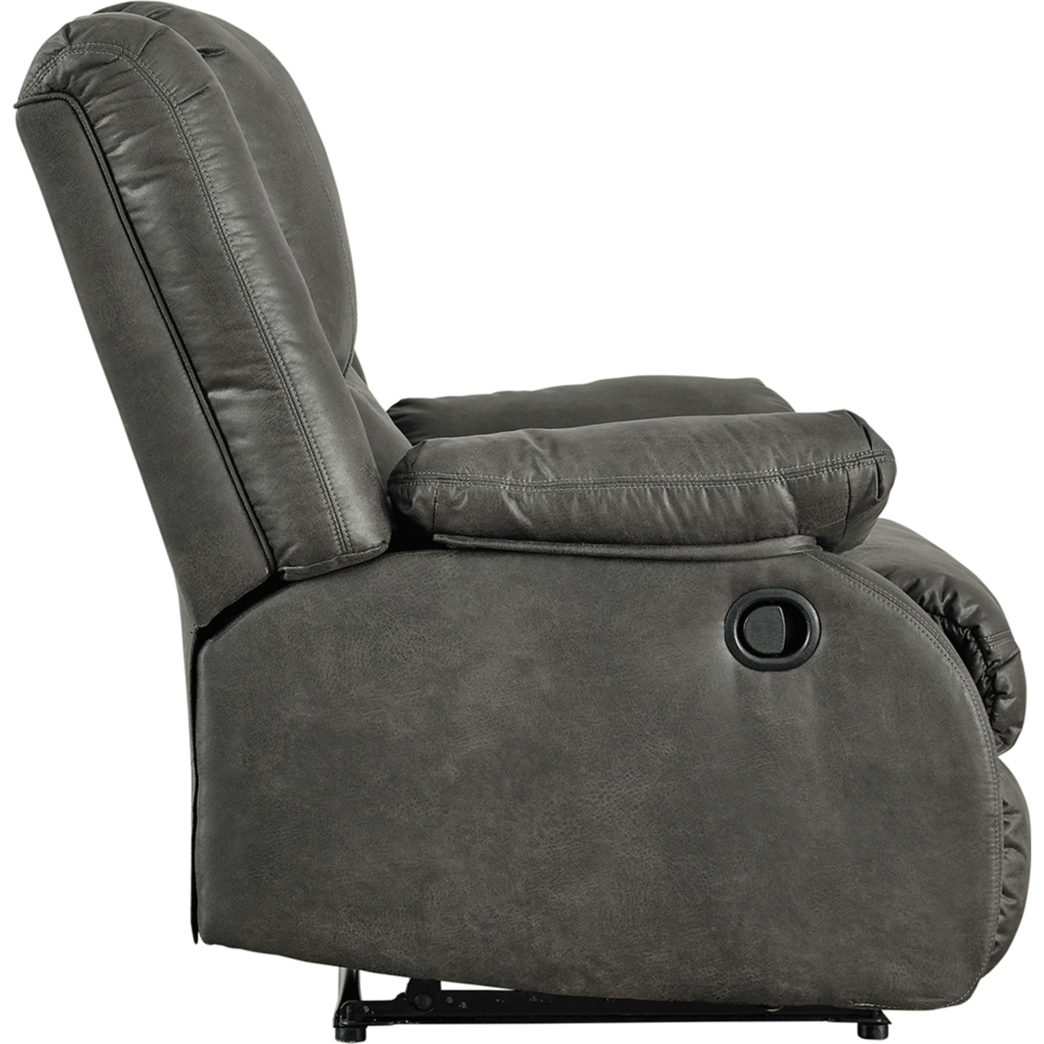 Bladewood Wall Hugger Recliner Chair - Space Saving Reclining Sofa for Small Living Rooms, Apartments & Home Theater - Comfortable Leather Lounge Chair with Adjustable Backrest