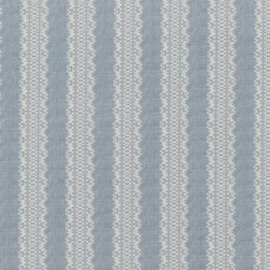 Torchon Stripe Linen Fabric - Vintage Blue Sample for DIY Crafts, Home Decor & Upholstery Projects | Premium Quality Linen Material