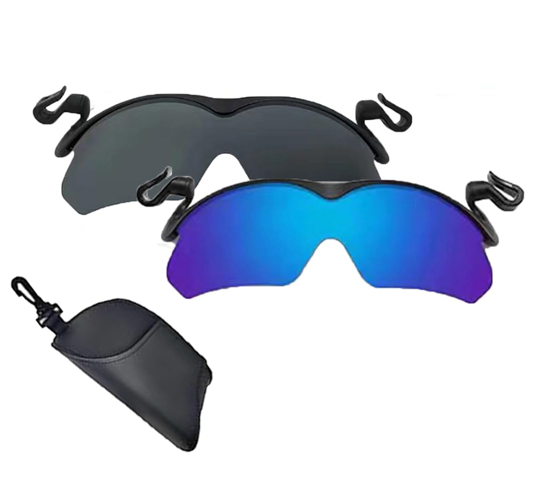 2024 New Polarized Clip-On Cap Sunglasses for Men - Upgraded Sports Sunglasses for Cycling, Fishing & Outdoor Activities - Perfect for Running, Hiking & Driving