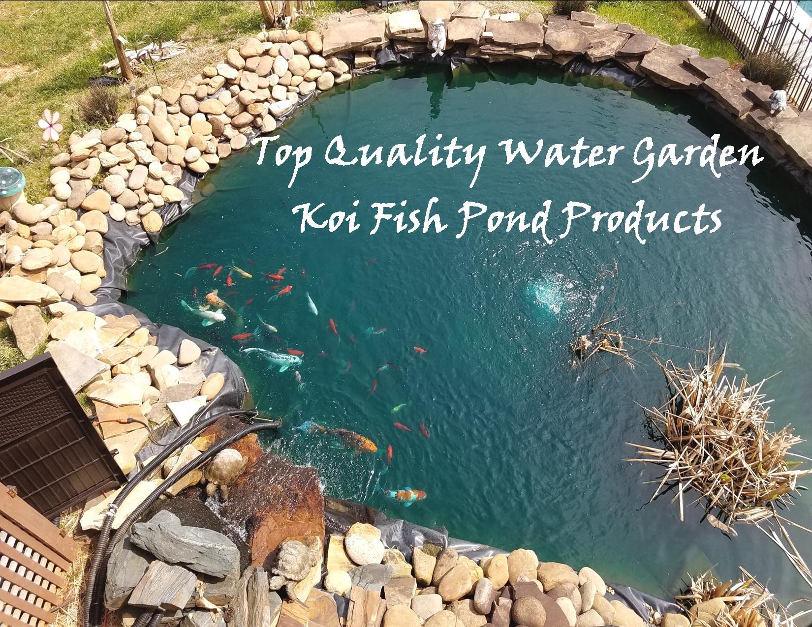 Michelle Mermaid Water Feature - Polyresin Pond Spitter Fountain Sculpture for Water Gardens, Koi Ponds, Patios & Pool Decor | Outdoor Waterfall Decor & Backyard Landscape Centerpiece