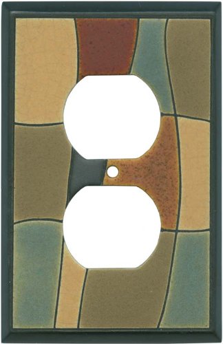 Fragments Ceramic Outlet Covers - Decorative Wall Plate Covers for Home & Office - Elegant Electrical Socket Protectors for Living Room, Bedroom, Kitchen