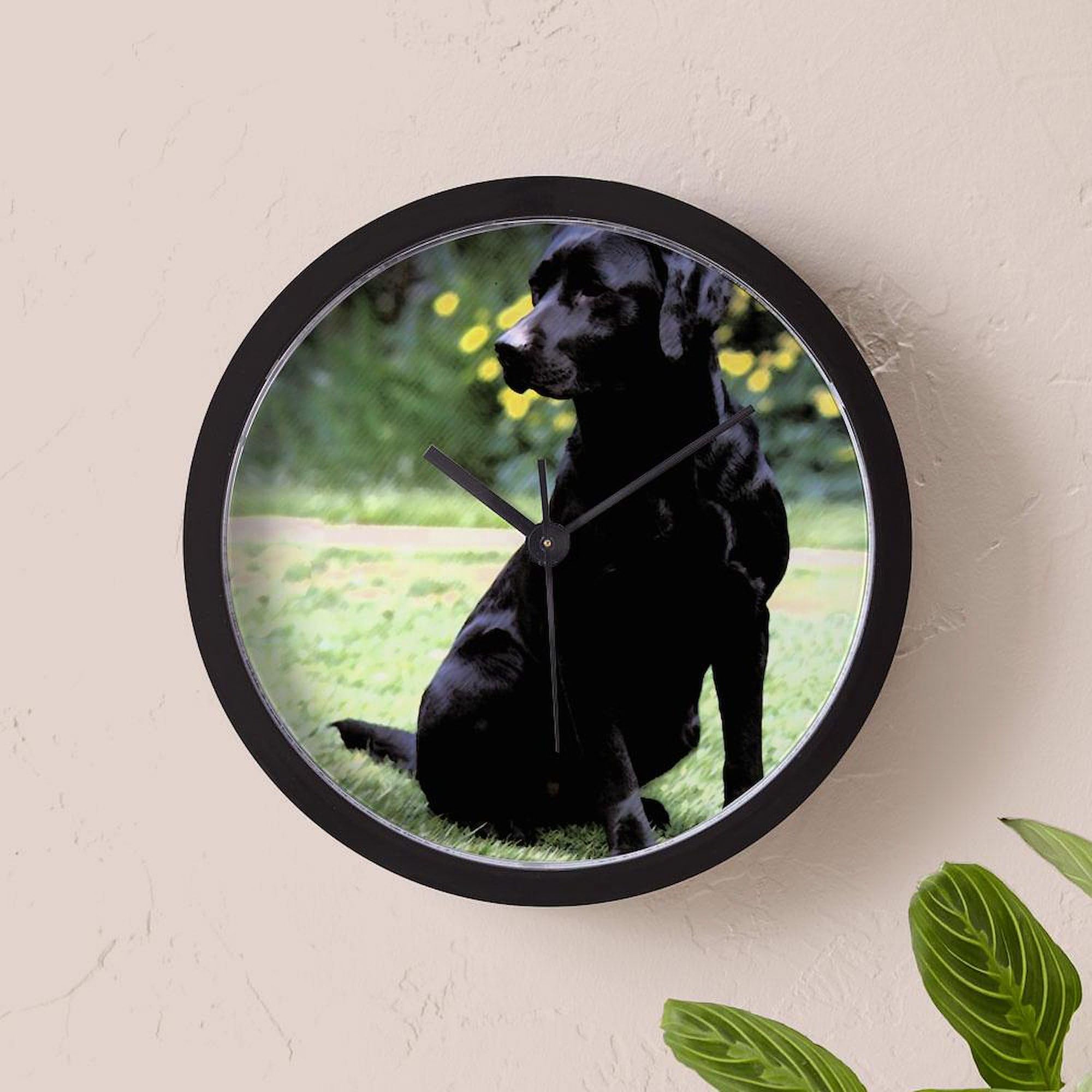 Black Lab Wall Clock - 10 Inch Silent Non-Ticking Decorative Clock for Living Room, Kitchen, Office | Perfect Gift for Dog Lovers & Home Decor