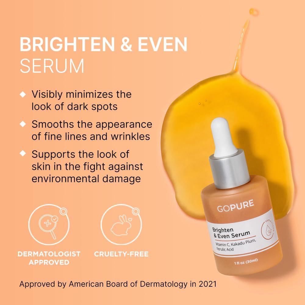 GOPURE Barrier Booster Serum Set - 3-in-1 Brightening, Hydrating & Skin Refining Serums with Vitamin C, Hyaluronic Acid & Niacinamide for Youthful Glow | Perfect for Daily Skincare Routine & Anti-Aging Treatment