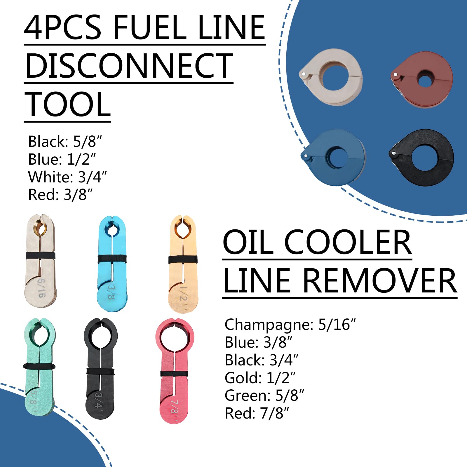 Handor Master Quick Disconnect Tool Kit - Fuel Line & AC Line Removal Pliers Set for Automotive Repair | Professional HVAC and Fuel System Disconnect Tools for Mechanics and DIY Car Maintenance