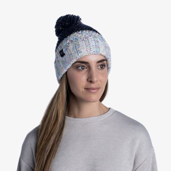 BUFF Knit Hat for Men & Women - Janna Night Blue Beanie for Winter Warmth - Perfect for Skiing, Hiking & Outdoor Activities