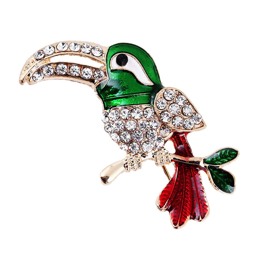 GALPADA Elegant Rhinestone Crystal Bird Brooch Pin - Vintage Animal Lapel Pin Badge for Women, Perfect for Weddings, Parties & Birthday Gifts - Luxury Fashion Accessory Collection