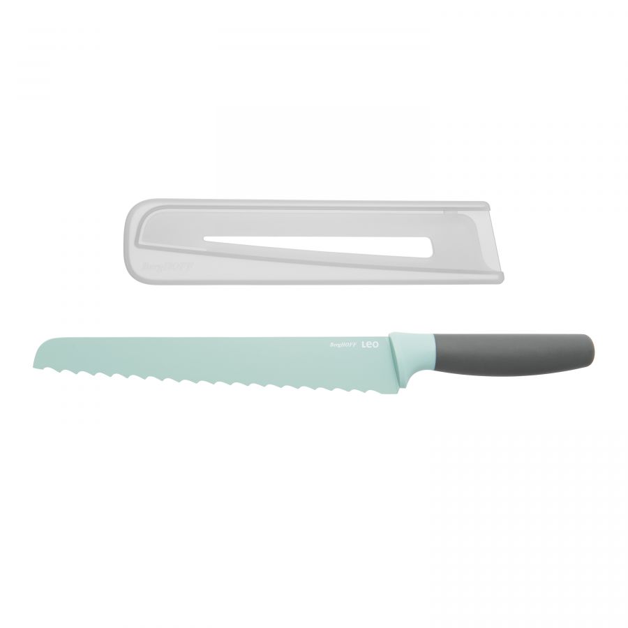 Premium 22cm Mint Green Bread Knife - Sharp Stainless Steel Blade for Slicing Bread, Cakes & Pastries - Perfect for Home Baking & Kitchen Use