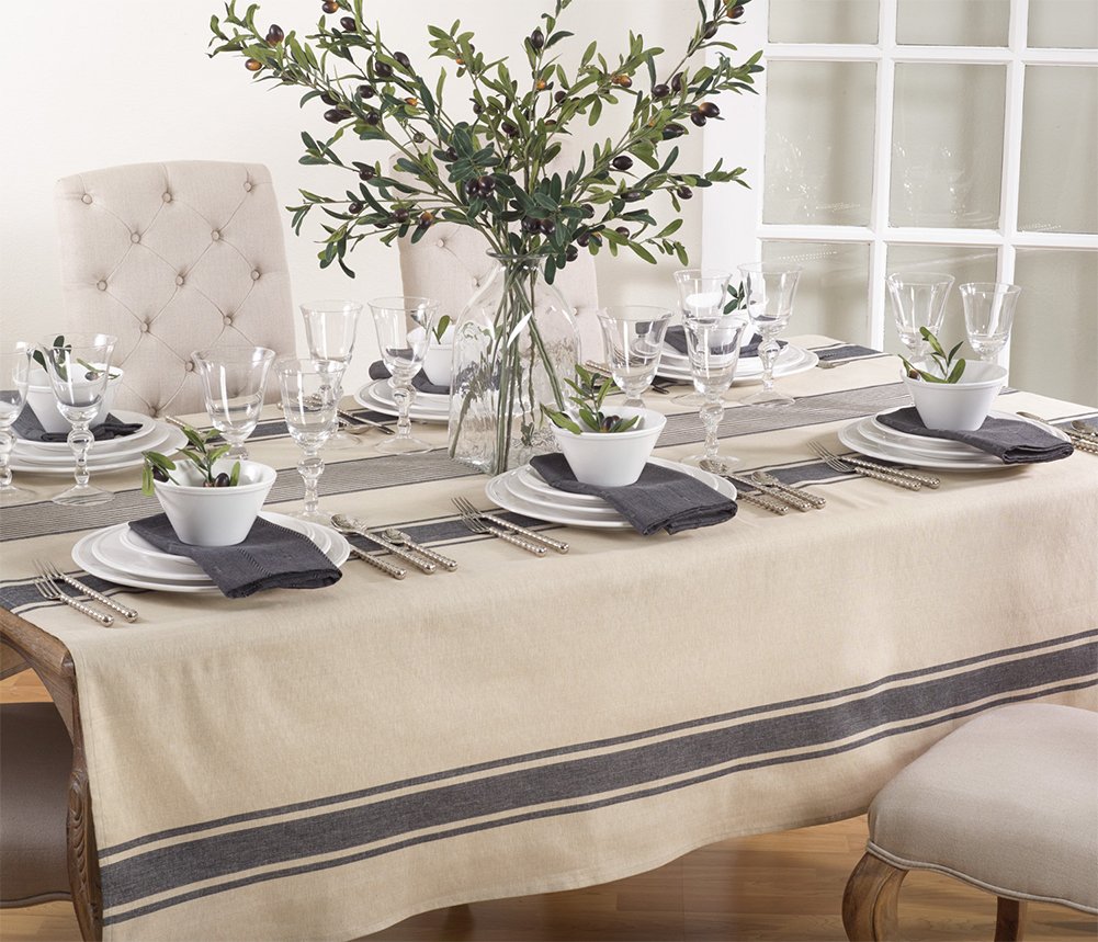 Fennco Styles Aulaire 100% Cotton Tablecloth 65