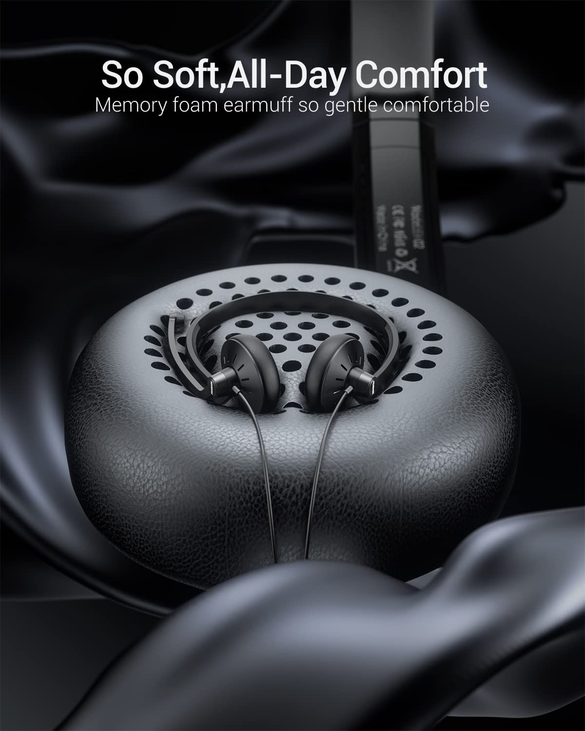 Noise Cancelling Wired Headphones with Mic - 3.5mm On-Ear Computer Headset for PC, Laptop, Home Office, Online Classes, Skype & Zoom Meetings | Lightweight & Comfortable for Gaming, Work & Remote Learning