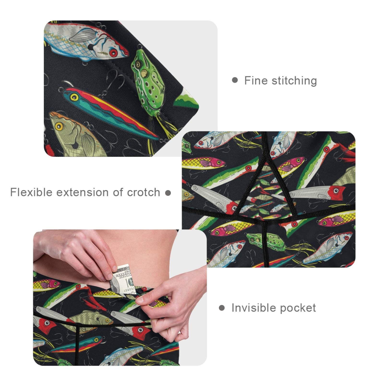 Colorful High Waist Yoga Pants - Tummy Control Workout Leggings with Pockets for Running & Fitness