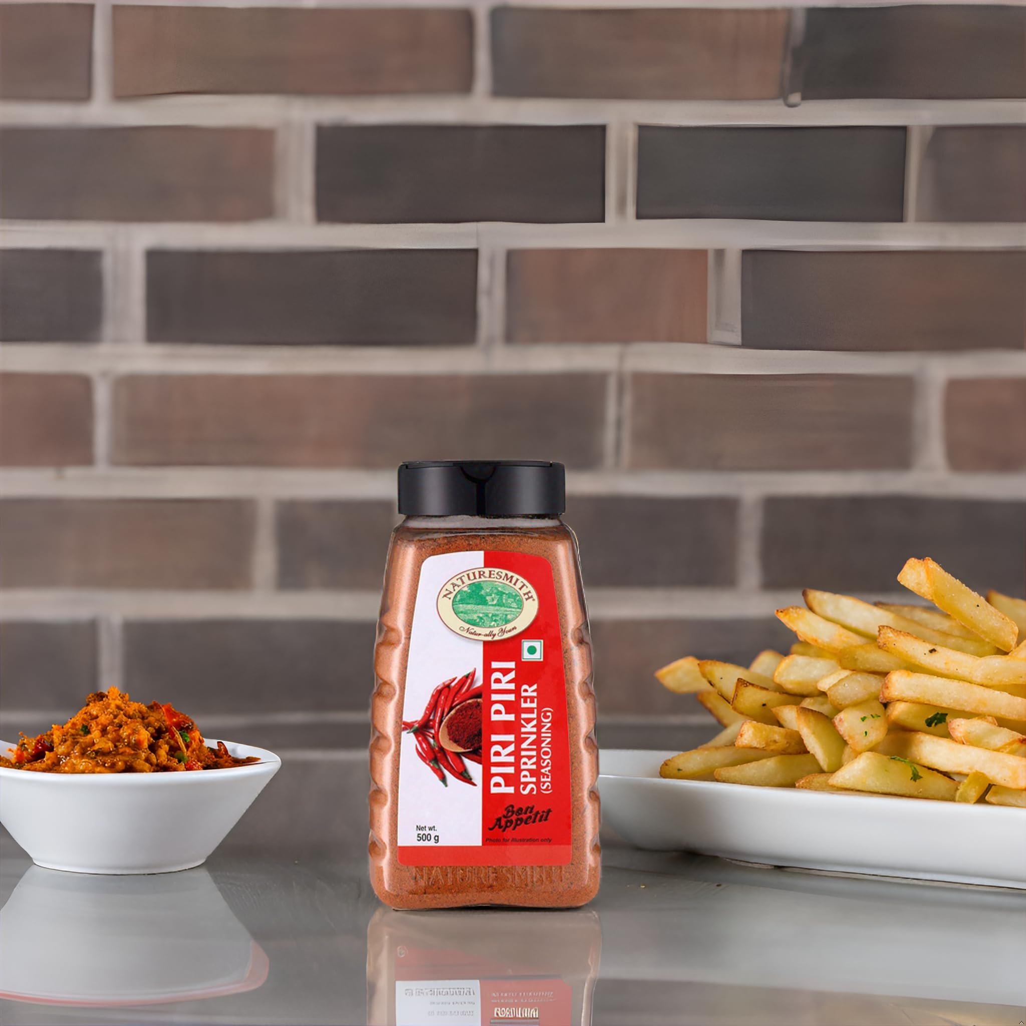 Naturesmith Piri Piri (Peri Peri) Masala Seasoning Powder - 500g | Tangy & Spicy Chili Blend | Perfect for Snacks, French Fries, Grilled Chicken & BBQ | Great for Cooking, Marinades & Party Food