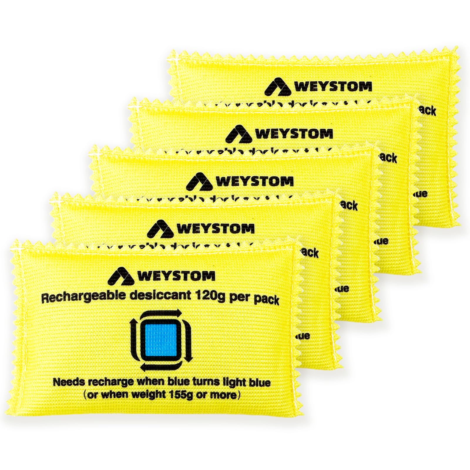 5 Packs 120g Rechargeable Silica Gel Dehumidifier Bags - Moisture Absorbing Desiccant for Closet, Shoe Storage & Travel - Reusable Dehumidifier for Home, Car, RV & Safe Storage in Humid Conditions
